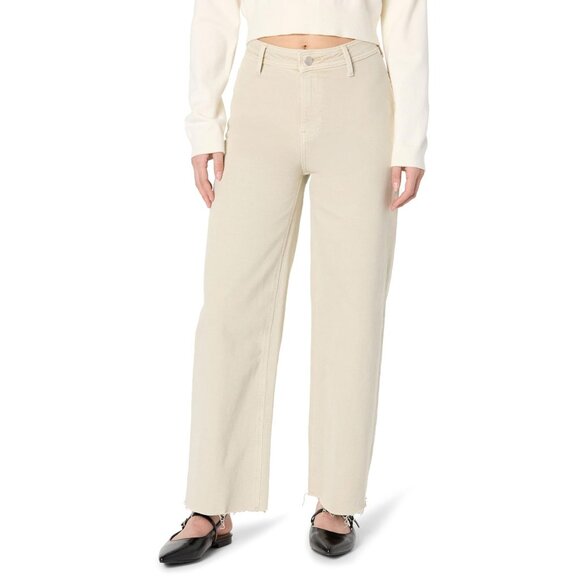 NWT The Drop Women's Kori Relaxed Wide Leg, Khaki, 34 - Picture 1 of 1